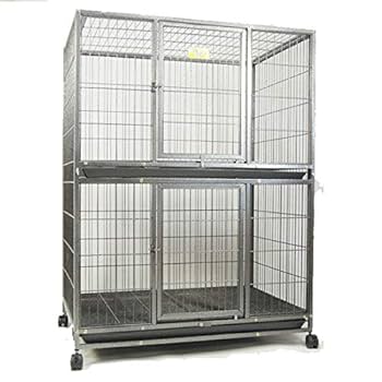 Amazon | ペットケージ ペットゲージ 大型2段 犬小屋 ペット